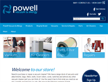 Tablet Screenshot of powellvac.com